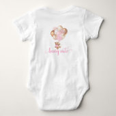Teddybeer Roze en Gouden Ballonnen Romper (Achterkant)