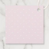 Teddybeer roze hart & ballon baby meisje douche bedankjes labels (Achterkant)