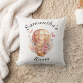 Teddybeer Roze Heet Luchtballon Baby Shower  Kusse Kussen (Deken)