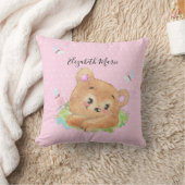 Teddybeer roze thema baby meisje douche cadeau kussen (Deken)