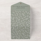 Teddybeer Schattige genderneutraal Baby Baby showe All In One Uitnodiging (Buitenkant)