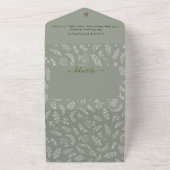 Teddybeer Schattige genderneutraal Baby Baby showe All In One Uitnodiging (Buitenkant)