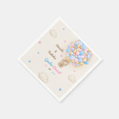 Teddybeer Schattige Geslacht onthullen roze blauw Servet (Hoek)