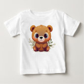 Teddybeer Schattigee grillige Baby Woodland Animal (Voorkant)