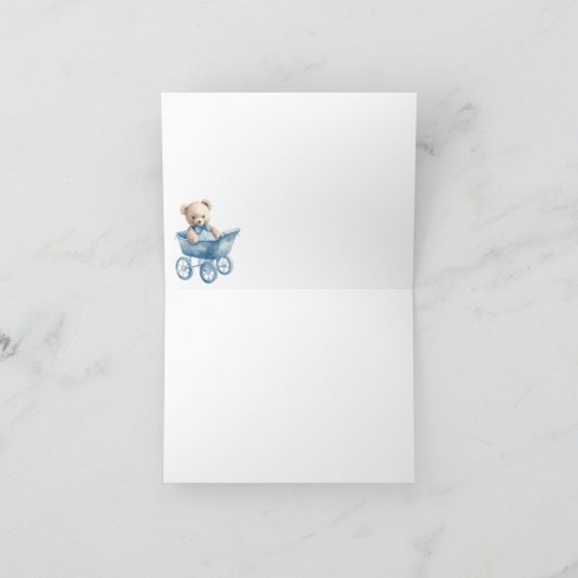 Teddybeer slapen op een wolk Dank u Notitie Invi (Binnen)