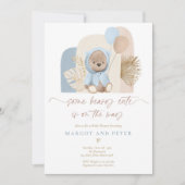 Teddybeer Sommige Beary Schattige Boho Baby shower Kaart (Voorkant)