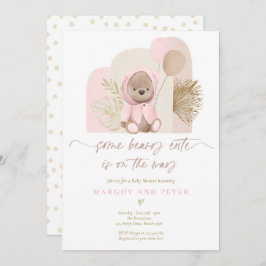 Teddybeer Sommige Beary Schattige Boho Baby shower Kaart