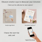 Teddybeer Spaans Baby shower Ballonnen Acryl Uitnodigingen