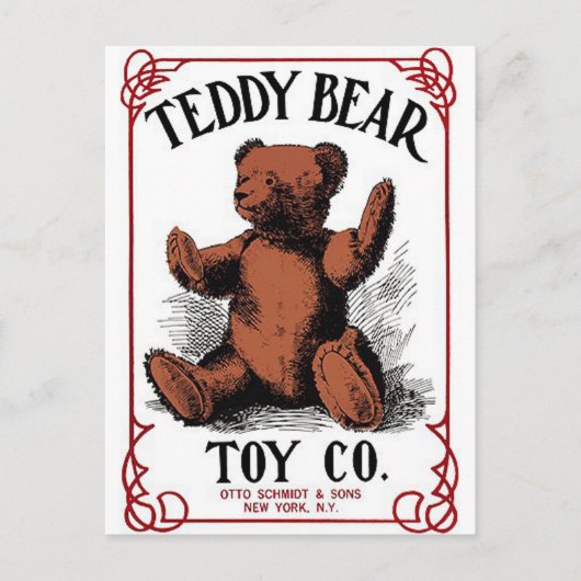 teddybeer speelgoed briefkaart (Voorkant)