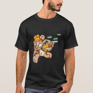 Teddybeer steelt een grote zak geld t-shirt