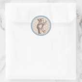 Teddybeer Sticker - Blauw (Tas)