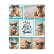 Teddybeer stranddeken, Cute Beer Zonnebril 