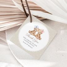 Teddybeer, Strik, Beige Stippen, Geslacht Reveal