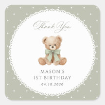 Teddybeer, Strik, Groene Stippen, Eerste Verjaarda
