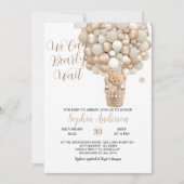 Teddybeer Tan Ballonnen Geslachtsneutrale Baby sho Kaart (Voorkant)