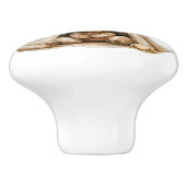 Teddybeer teepee beige bruine sterren boho kinderk keramische knop (Zijkant)