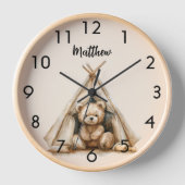 Teddybeer teepee  bruin beige kinderkamer (Voorkant)