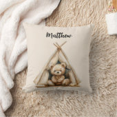 Teddybeer teepee  bruin beige kinderkamer kussen (Deken)