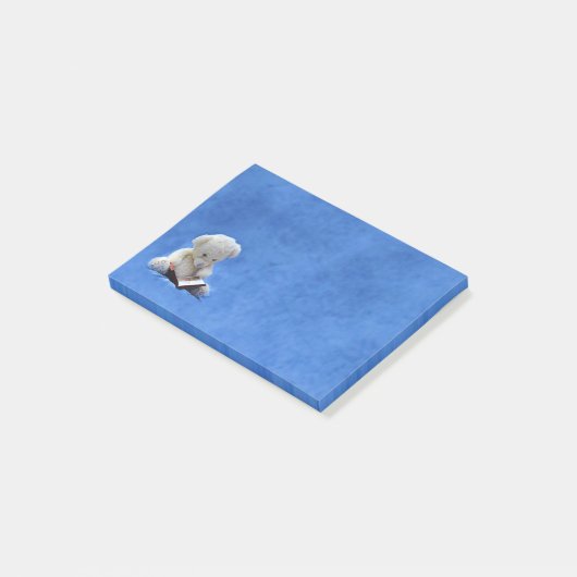 Teddybeer Tijd om Post-it Notities te lezen 4 x 3, Post-it® Notes (Schuin)