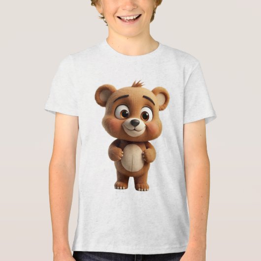 teddybeer Tri-Blend shirt (Voorkant)