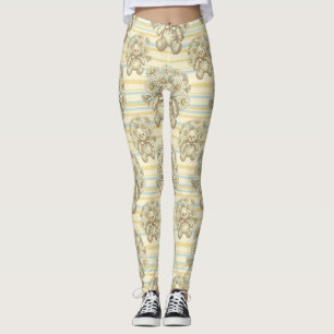 Teddybeer Tuintje met Madeliefjes Patroon (1) Leggings