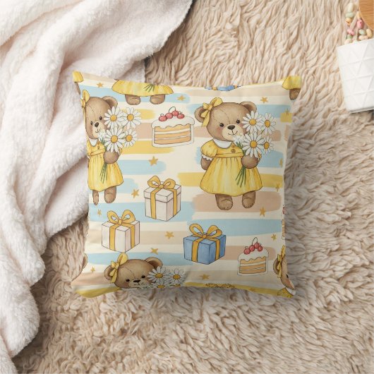 Teddybeer Tuintuinpatroon (5) Kussen (Deken)
