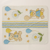 Teddybeer Tuintuinpatroon Daisy (10) Sherpa Deken (Voorkant (horizontaal))