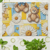Teddybeer Tuintuinpatroon Daisy (11) Theedoek (Gevouwen)