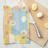 Teddybeer Tuintuinpatroon Daisy (12) Theedoek (Quarter Fold)