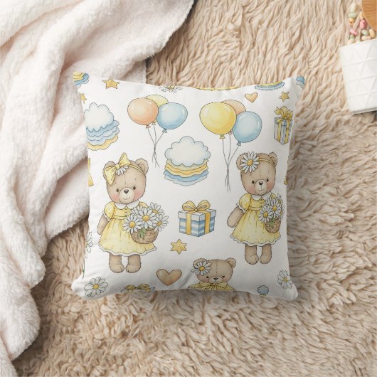Teddybeer Tuintuinpatroon Daisy (16) Kussen (Deken)