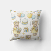 Teddybeer Tuintuinpatroon Daisy (16) Kussen (Achterkant)