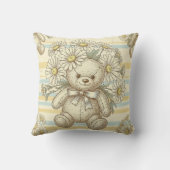 Teddybeer Tuintuinpatroon Daisy (1) Kussen (Achterkant)