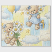 Teddybeer Tuintuinpatroon Daisy (2) Cadeaupapier (Vlak)