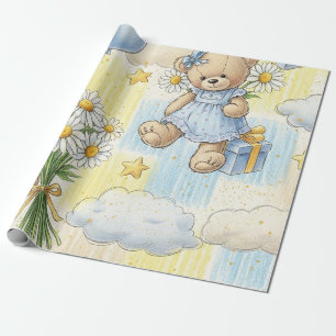 Teddybeer Tuintuinpatroon Daisy (2) Cadeaupapier