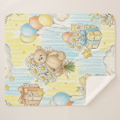Teddybeer Tuintuinpatroon Daisy (3) Sherpa Deken (Voorkant (horizontaal))