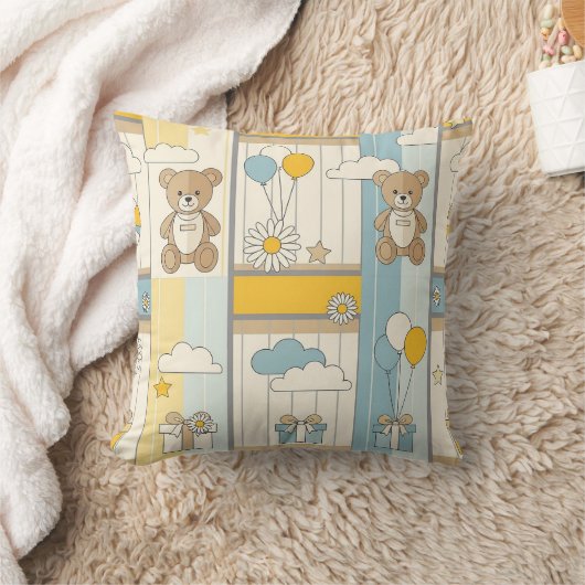 Teddybeer Tuintuinpatroon Daisy (9) Kussen (Deken)