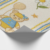 Teddybeer Tuintuinpatroon met Madeliefjes (10) Cadeaupapier (Hoek)