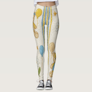 Teddybeer Tuintuinpatroon met Madeliefjes (10) Leggings