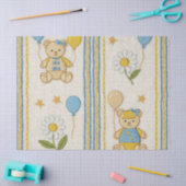 Teddybeer Tuintuinpatroon met Madeliefjes (10) Tissuepapier (Craft)
