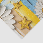Teddybeer Tuintuinpatroon met Madeliefjes (11) Tissuepapier (Detail)