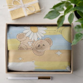 Teddybeer Tuintuinpatroon met Madeliefjes (12) Tissuepapier (Geschenk)
