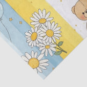 Teddybeer Tuintuinpatroon met Madeliefjes (13) Tissuepapier (Detail)