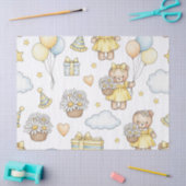 Teddybeer Tuintuinpatroon met Madeliefjes (14) Tissuepapier (Craft)