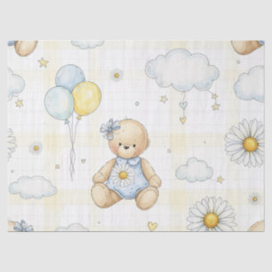 Teddybeer Tuintuinpatroon met Madeliefjes (15) Tissuepapier