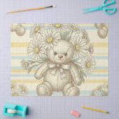 Teddybeer Tuintuinpatroon met Madeliefjes (1) Tissuepapier (Craft)