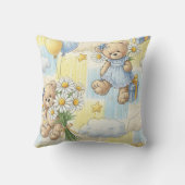 Teddybeer Tuintuinpatroon met Madeliefjes (2) Kussen (Achterkant)