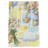 Teddybeer Tuintuinpatroon met Madeliefjes (2) Medium Cadeauzakje (Achterkant)