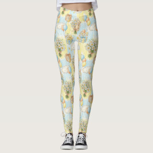 Teddybeer Tuintuinpatroon met Madeliefjes (3) Leggings