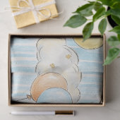 Teddybeer Tuintuinpatroon met Madeliefjes (3) Tissuepapier (Geschenk)