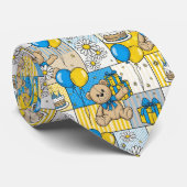 Teddybeer Tuintuinpatroon met Madeliefjes (4) Stropdas (Opgerold)